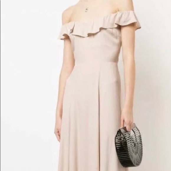 Reformation Verbena Dress Petite 0 Champagne *LIKE NEW* - Picture 4 of 6